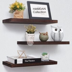 Wooden shelves